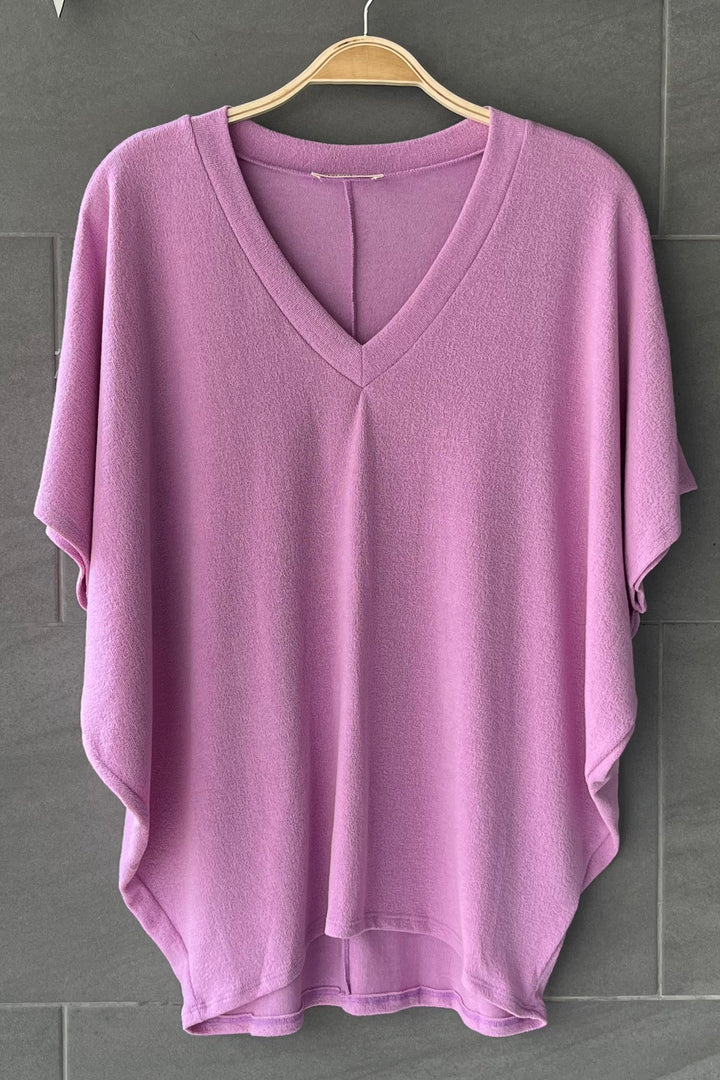 Jolie Slouchy Dolman Tee (Sugar Plum)