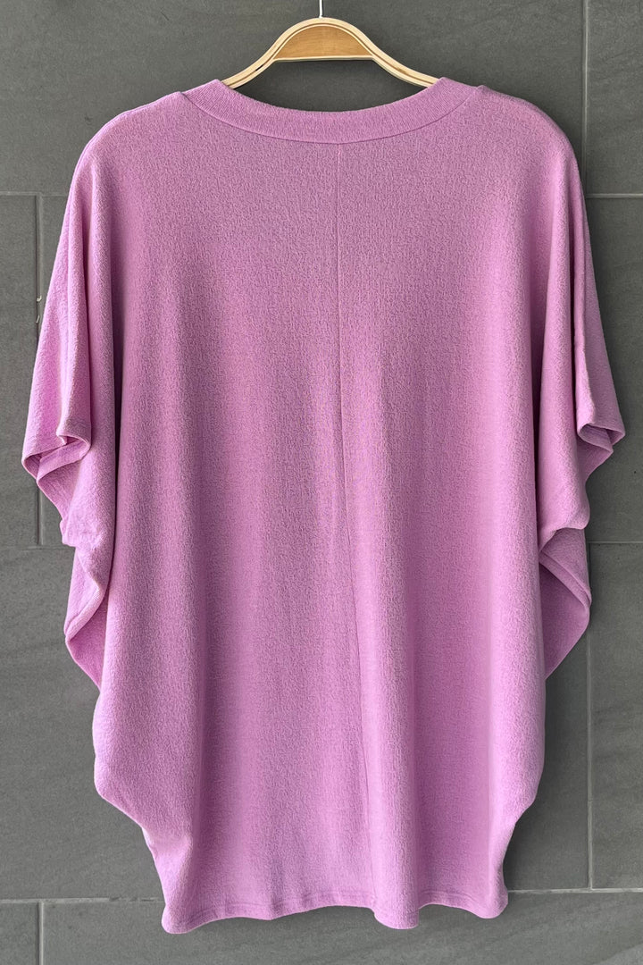 Jolie Slouchy Dolman Tee (Sugar Plum)