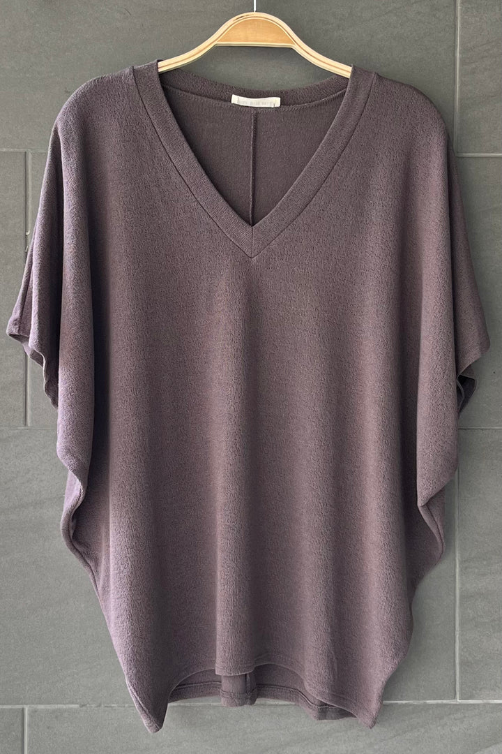 Jolie Slouchy Dolman Tee (Taro)