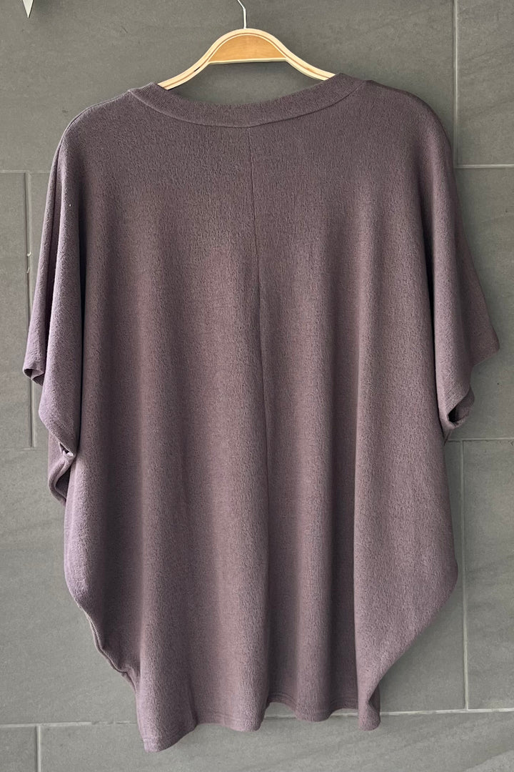 Jolie Slouchy Dolman Tee (Taro)