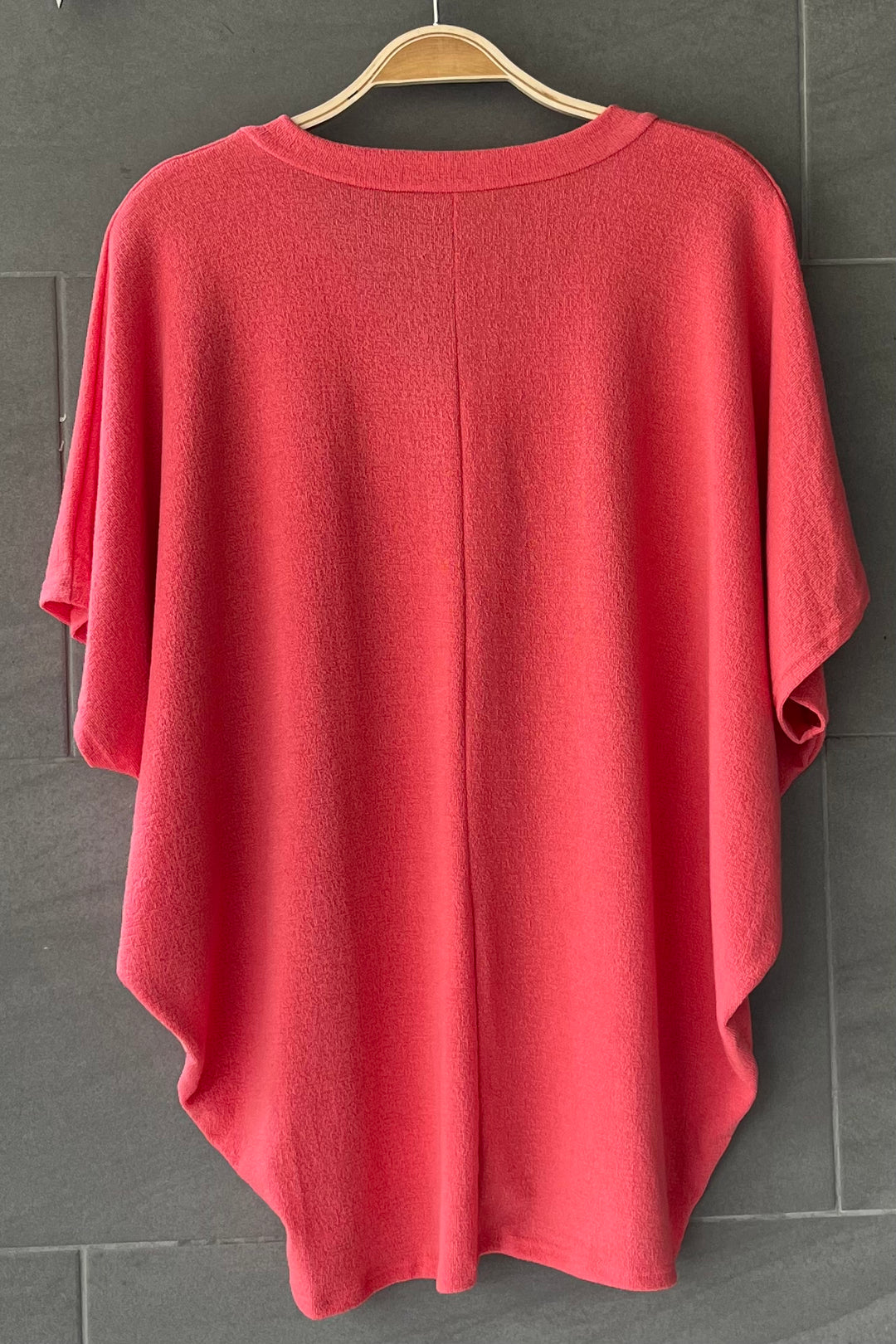 Jolie Slouchy Dolman Tee (Coral)