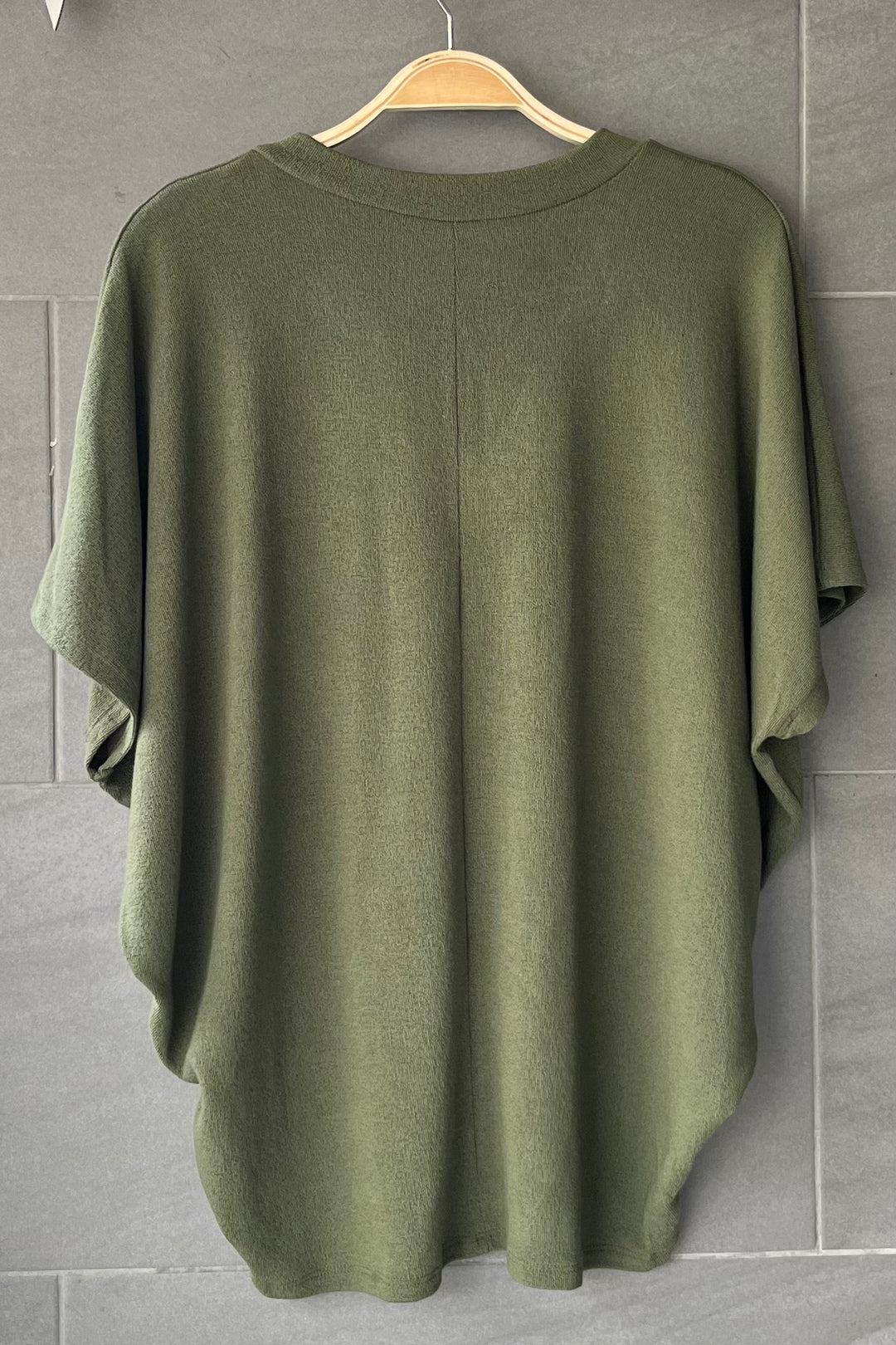 Jolie Slouchy Dolman Tee (Dark Olive)