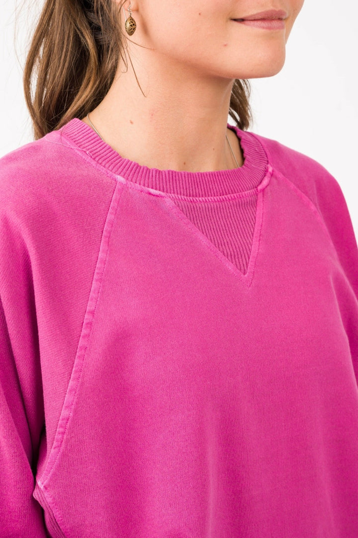 Zen French Terry Sweatshirt (Hot Pink)