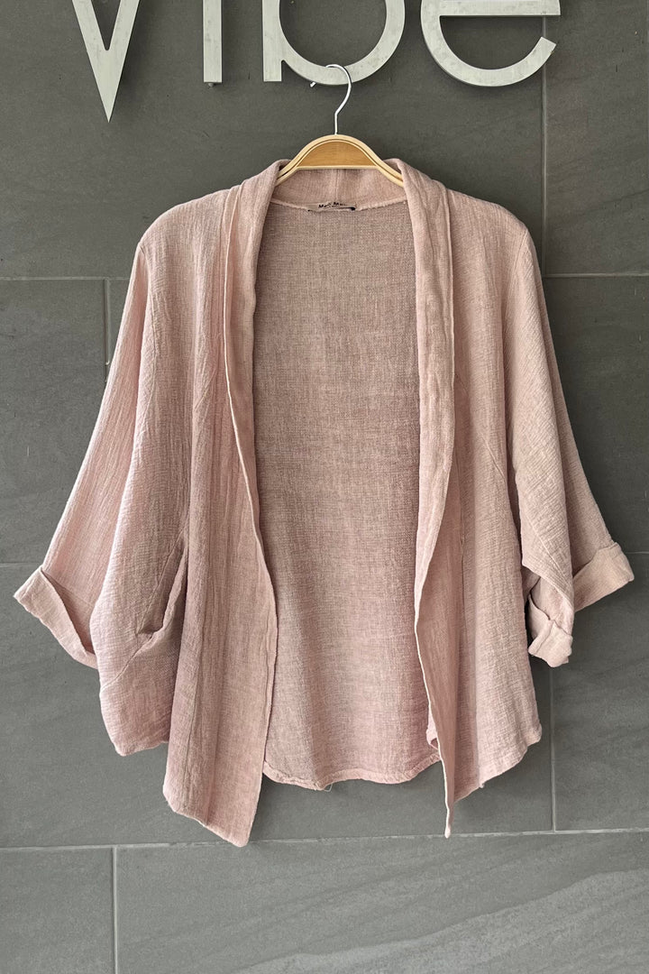 Meo Linen Savona Cardigan (Pink)