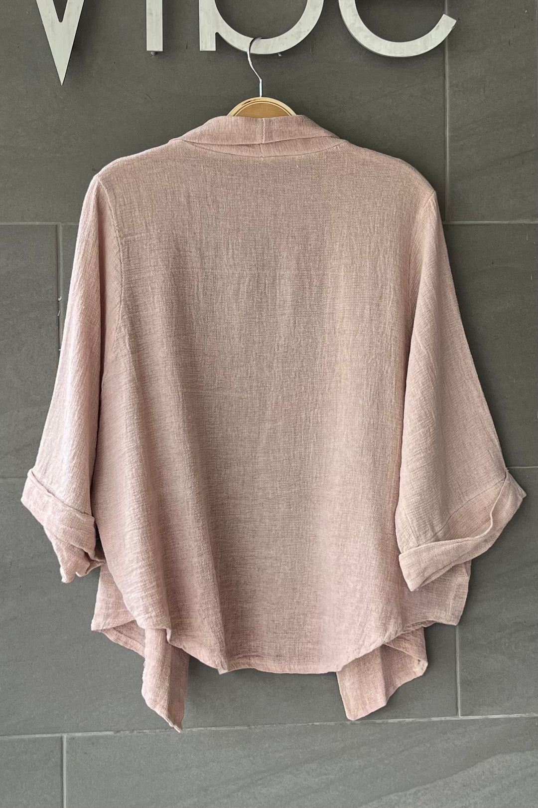 Meo Linen Savona Cardigan (Pink)