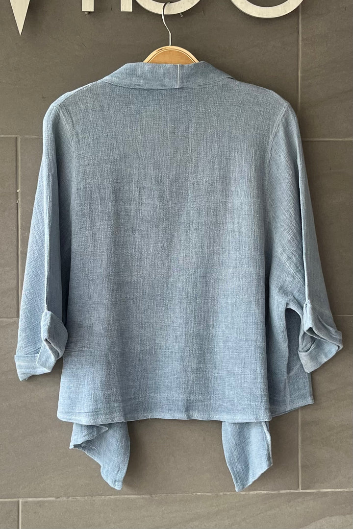Meo Linen Savona Cardigan (Denim)
