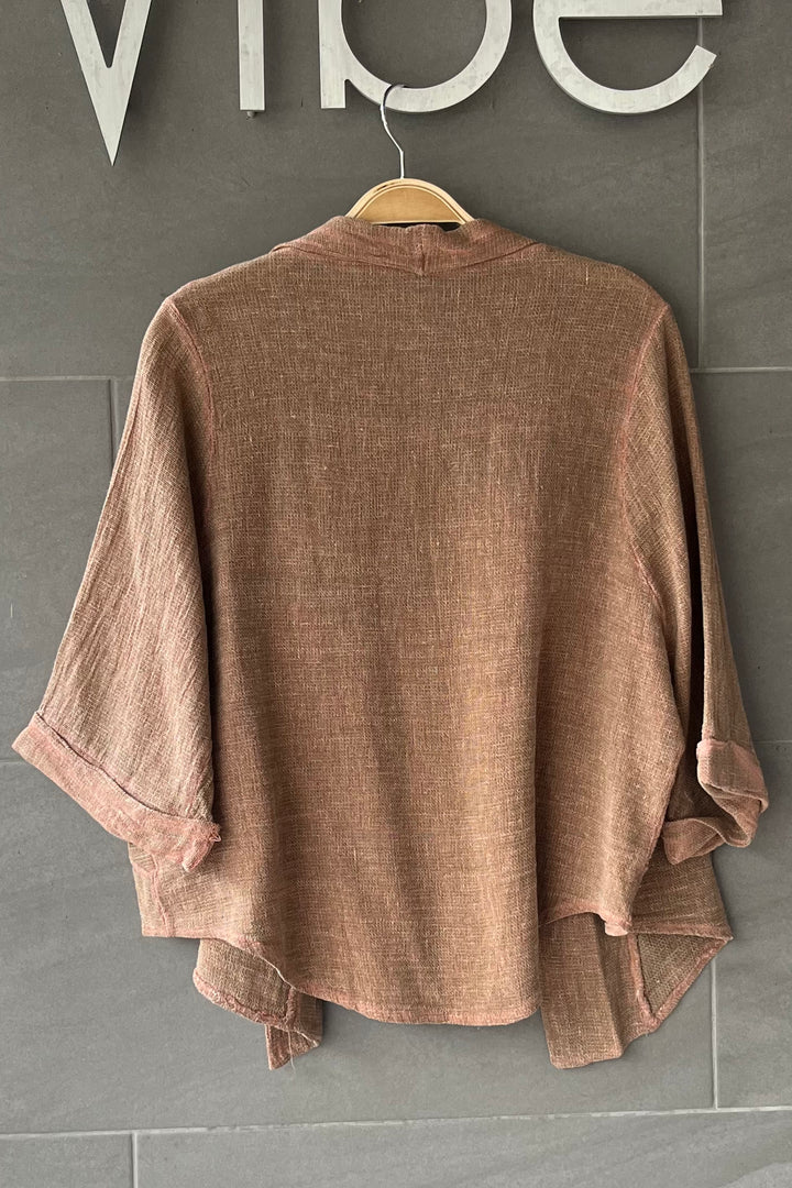 Meo Linen Savona Cardigan (Brown)