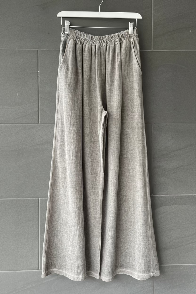 ムゥムゥ様RUSTIC LINEN PANTS Ameri Meo Linen Sicily Pant (Taupe) – Vibe Apparel