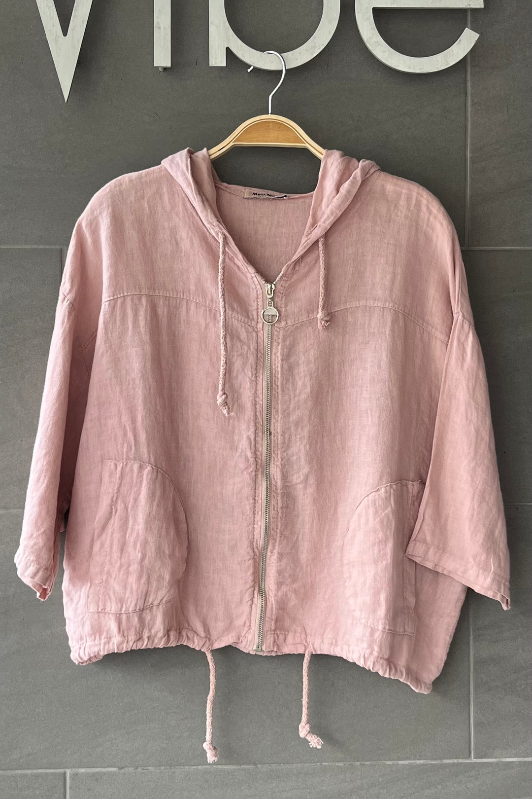 Meo Linen Bomber Jacket (Pink)