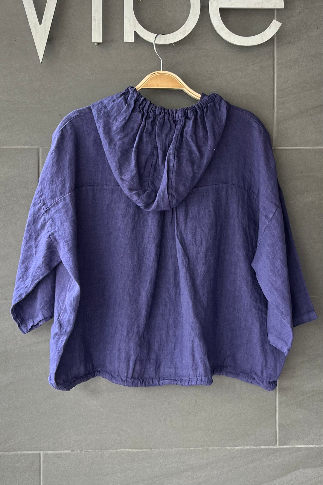 Meo Linen Bomber Jacket (Blueberry)