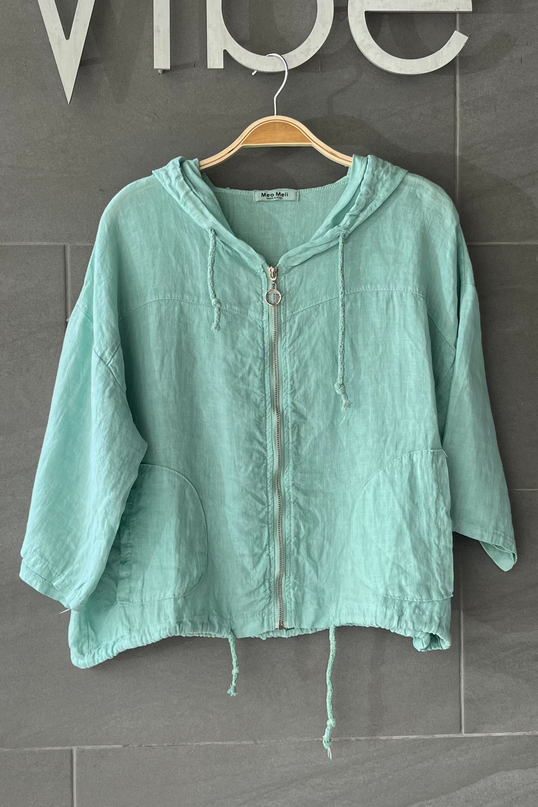 Meo Linen Bomber Jacket (Spring Breeze)