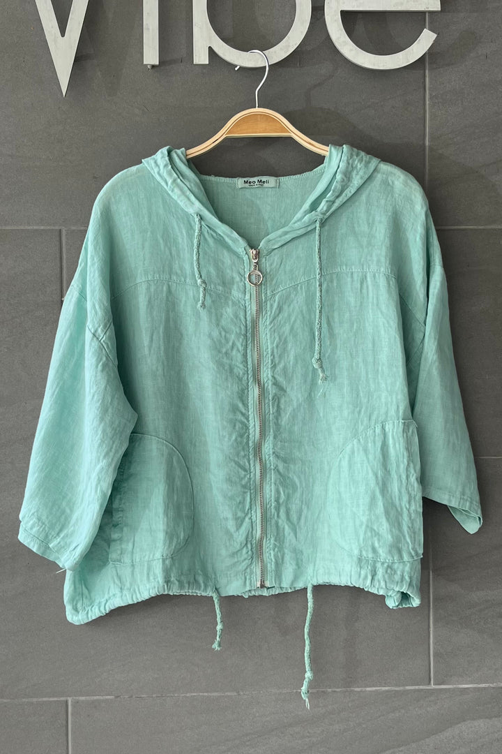 Meo Linen Bomber Jacket (Spring Breeze)