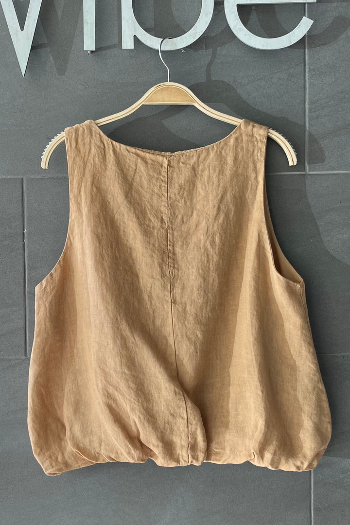 Meo Linen Amalfi Tank (Camel)
