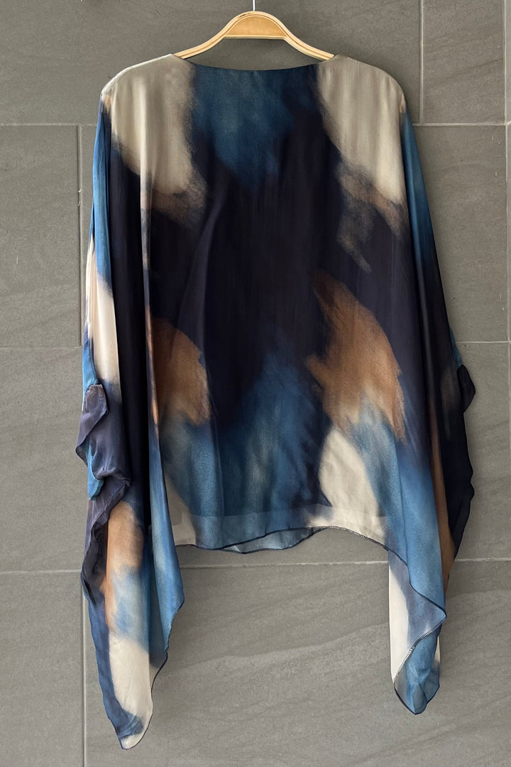Meo Jackie Silk Blouse (Navy)