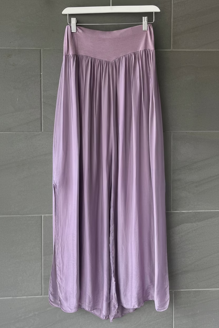 Meo Silk High Rise Pant (Violet)