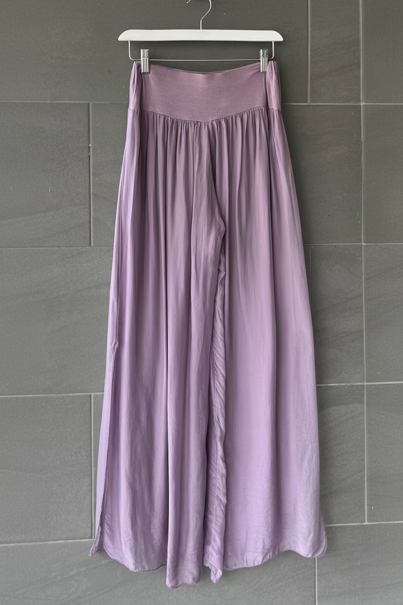 Meo Silk High Rise Pant (Violet)