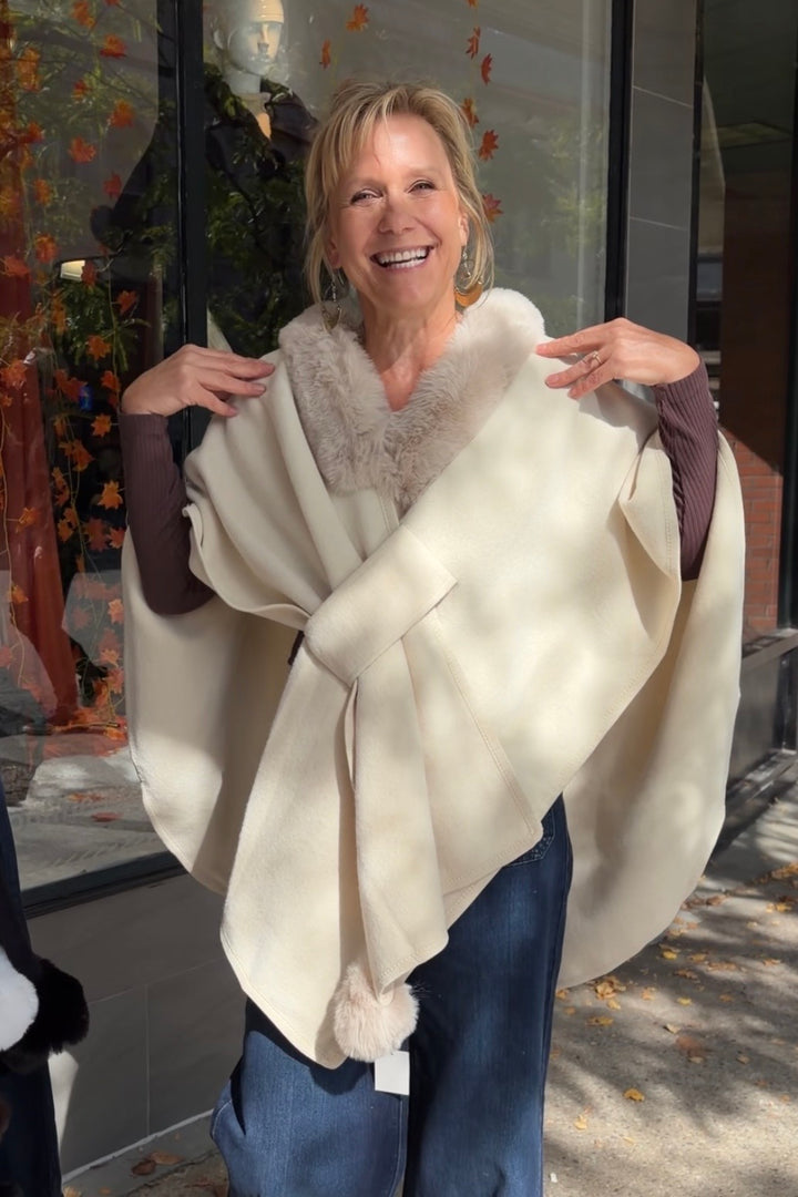 WBG Monroe Knit Shawl (Ivory)