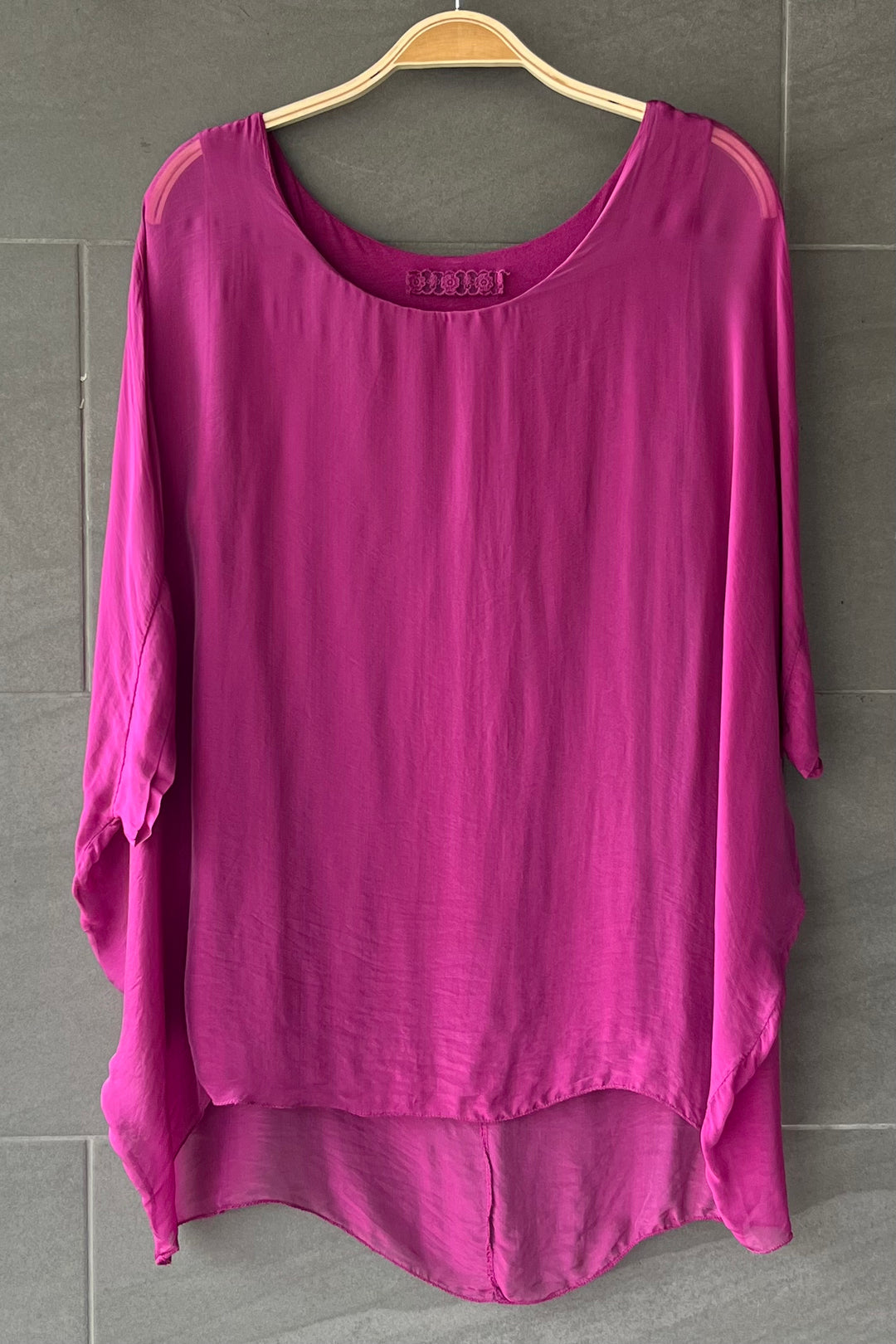 Natalie Silk Tee (Orchid)