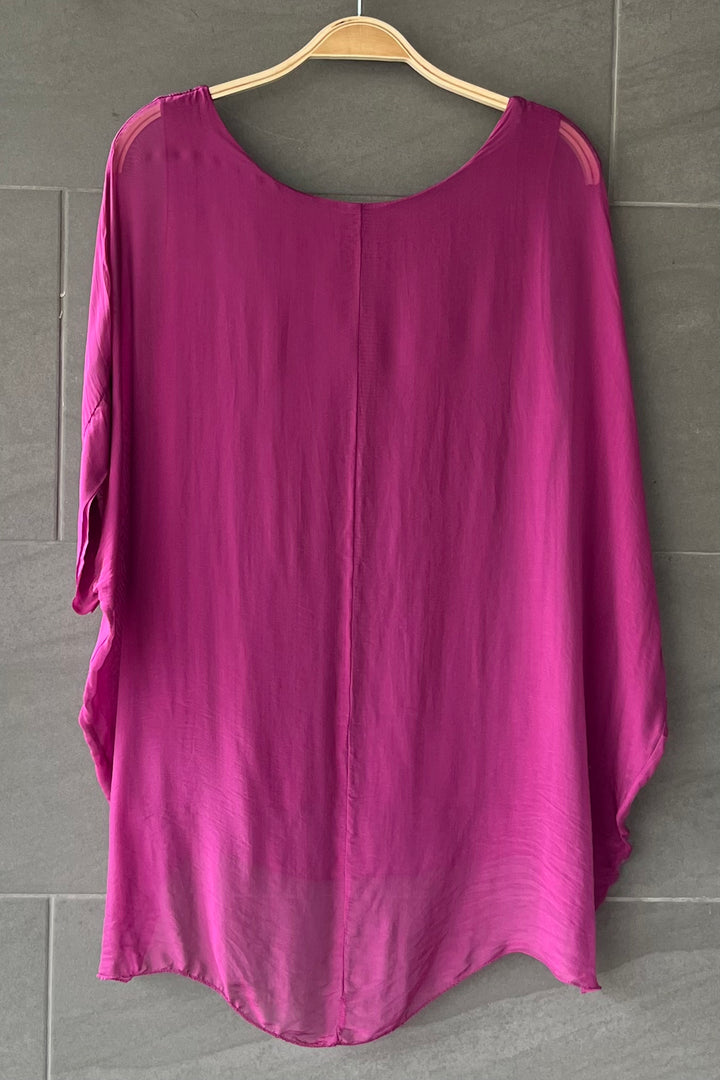 Natalie Silk Tee (Orchid)