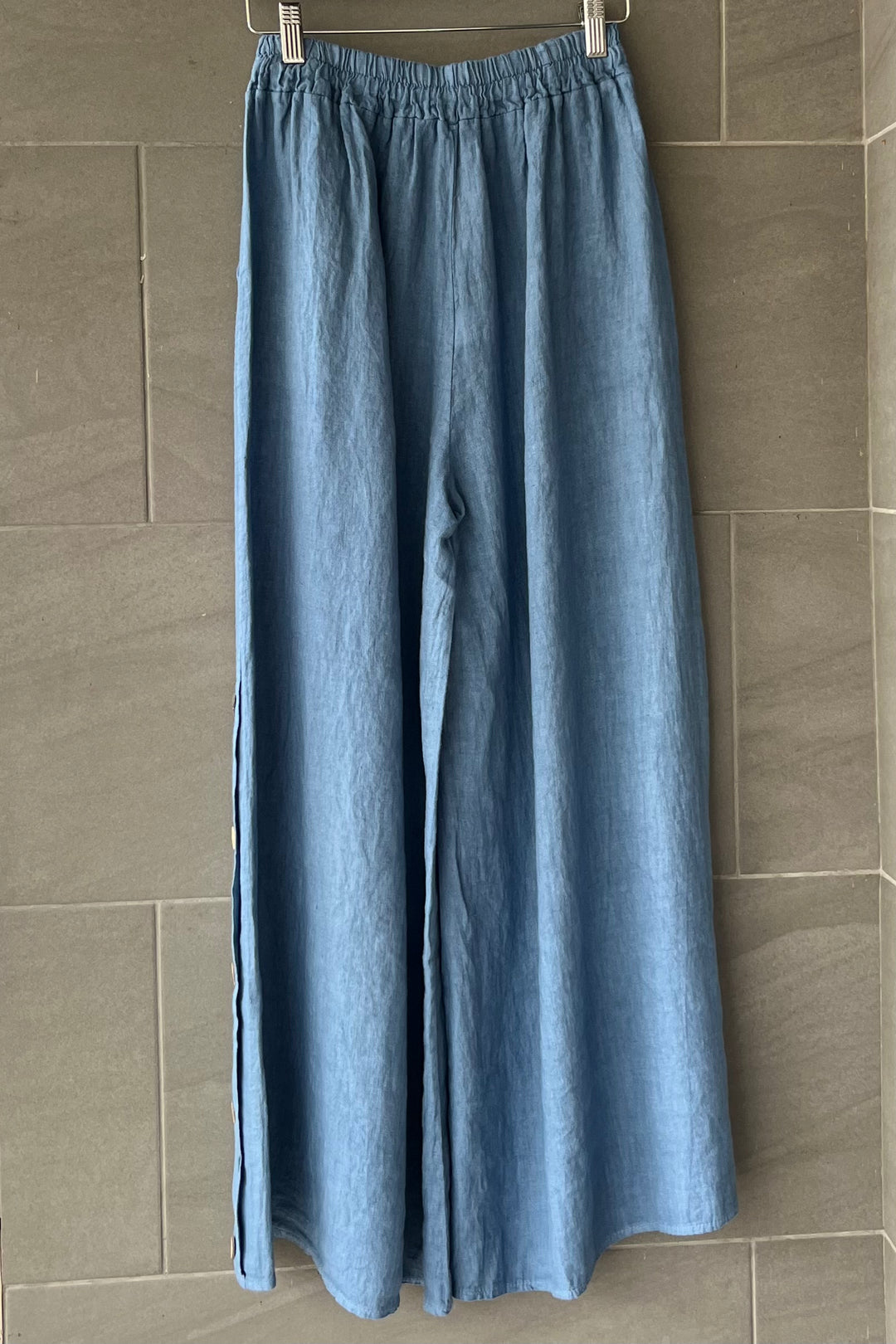 Meo Linen Coastal Button Pants (Denim)