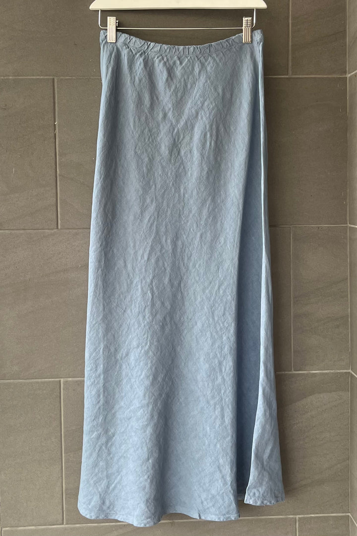 Meo Linen Maxi Skirt (Light Denim)
