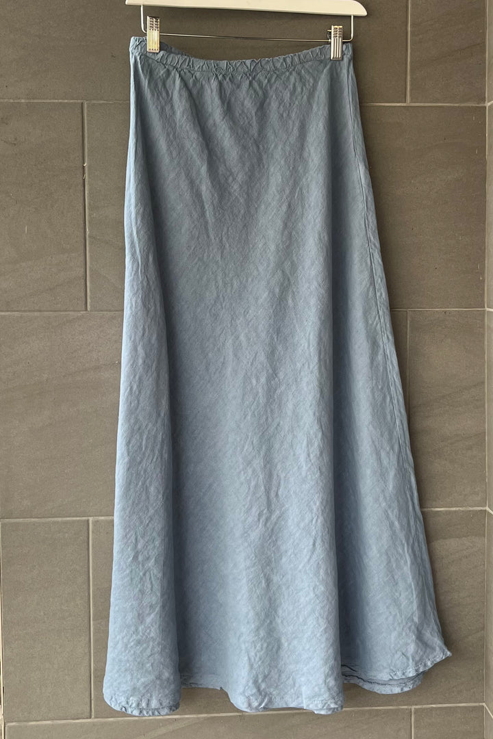 Meo Linen Maxi Skirt (Light Denim)