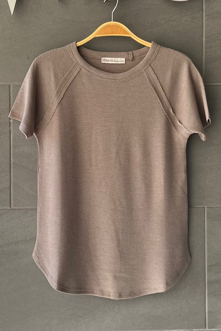 Zen Everyday Waffle Tee (Mocha)