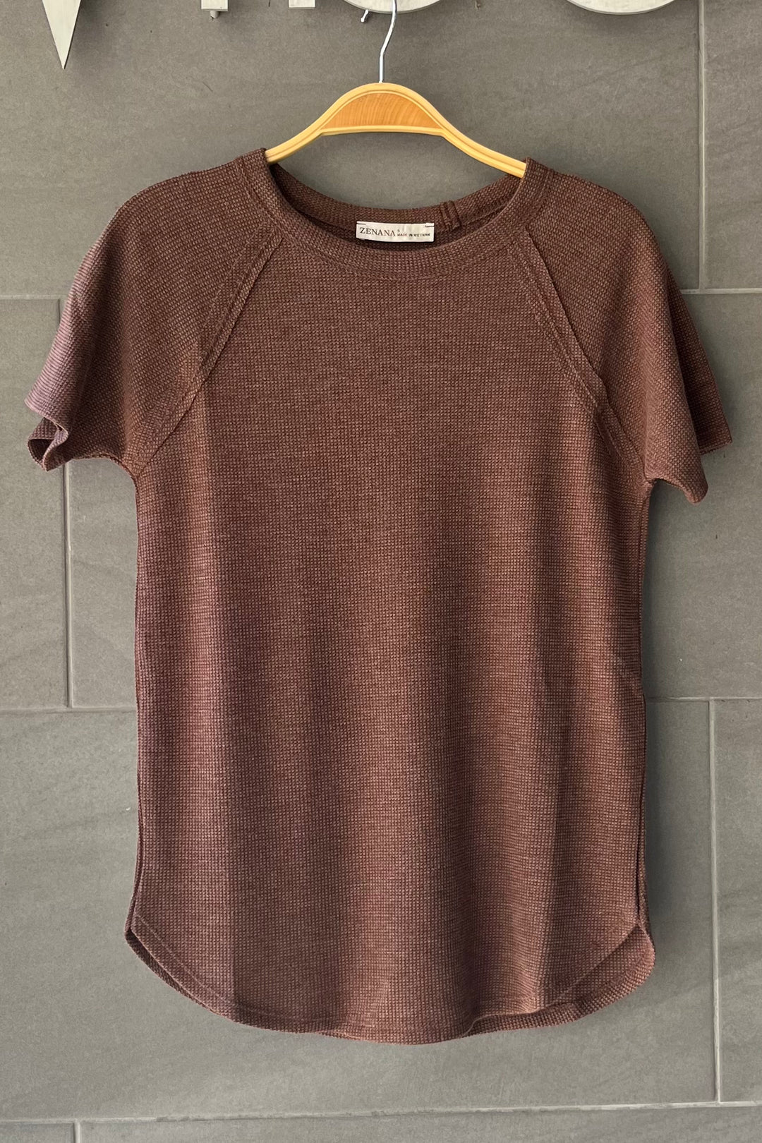Zen Everyday Waffle Tee (Brown)