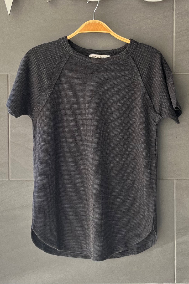 Zen Everyday Waffle Tee (Charcoal)