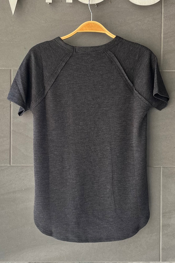 Zen Everyday Waffle Tee (Charcoal)