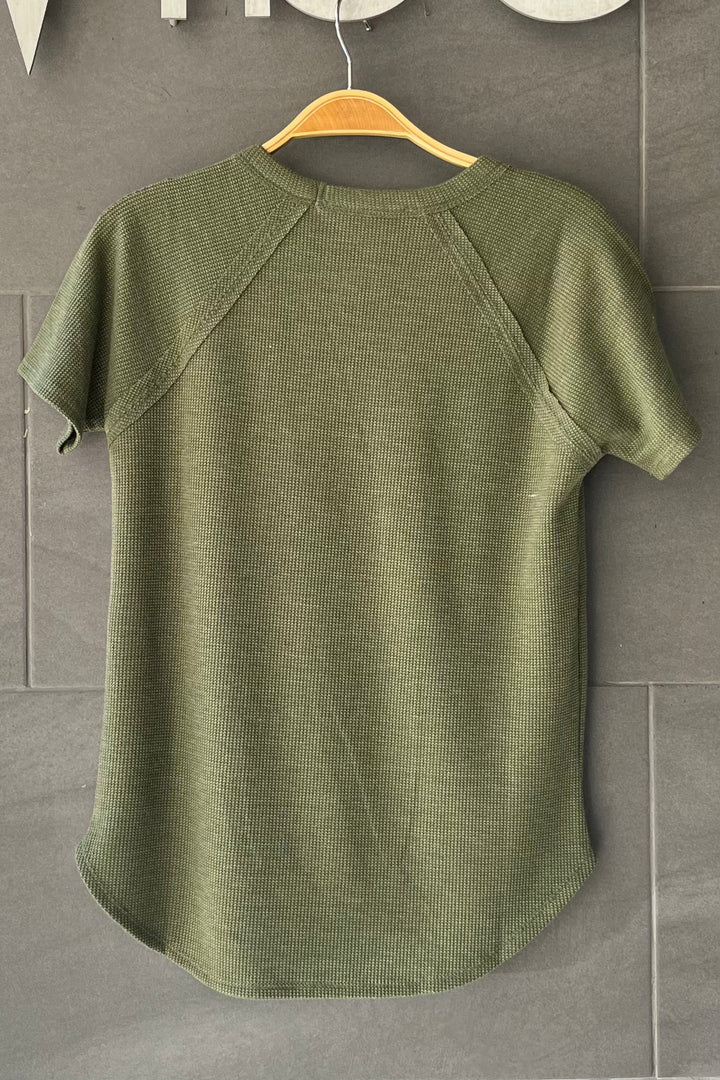 Zen Everyday Waffle Tee (Light Olive)