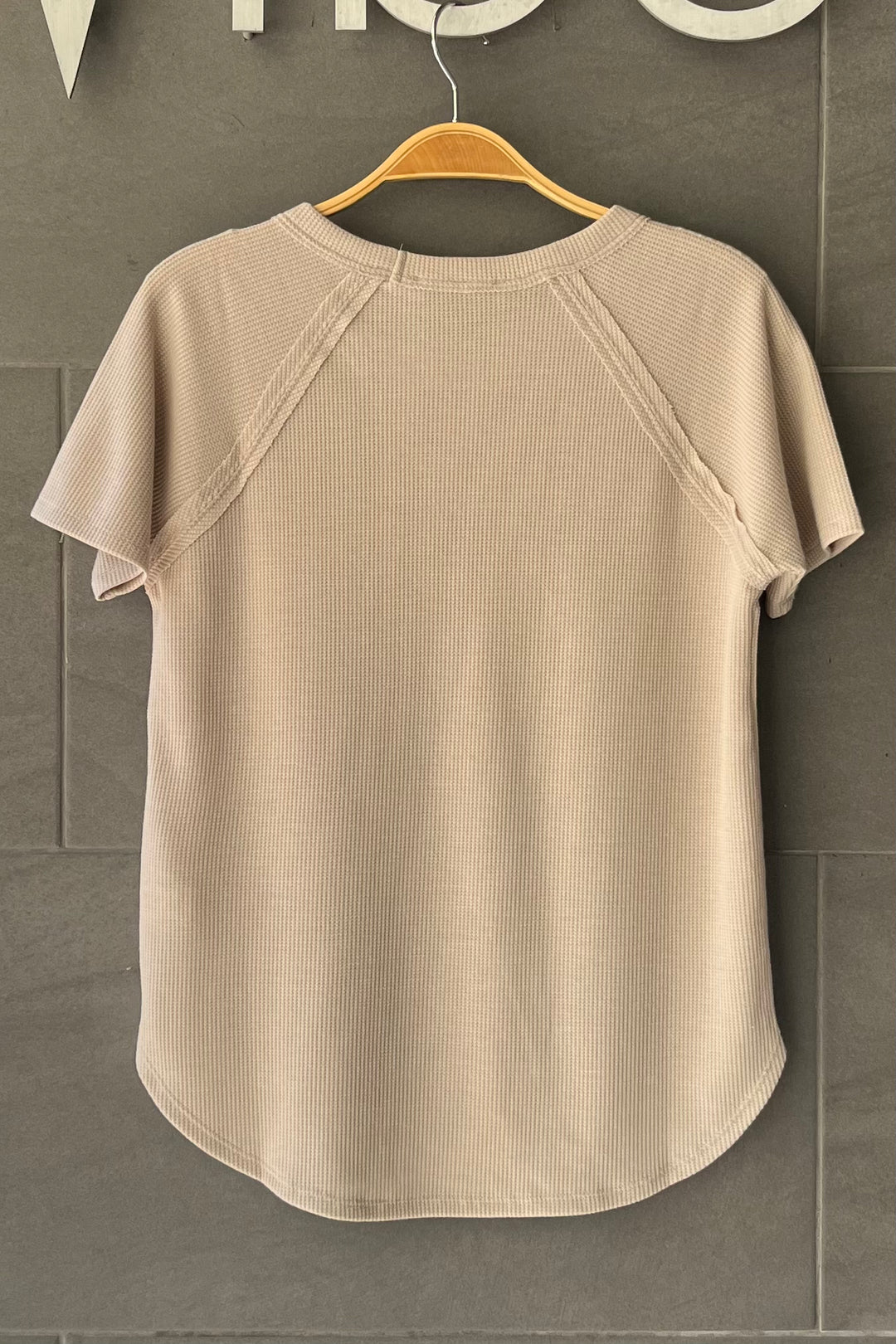 Zen Everyday Waffle Tee (Sand Beige)