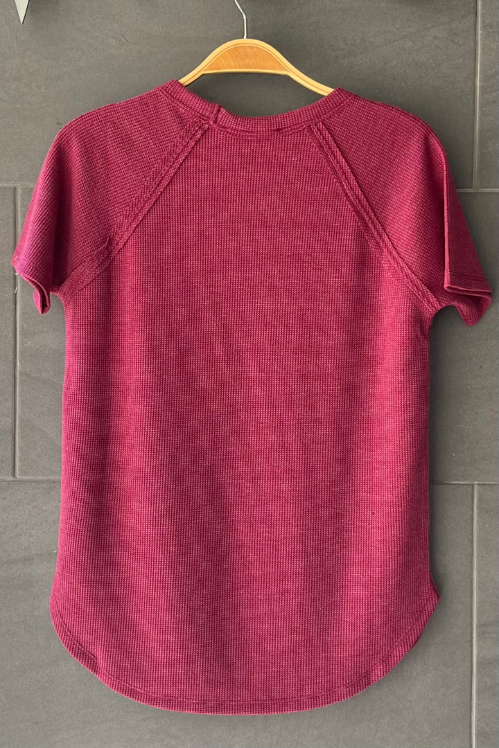 Zen Everyday Waffle Tee (Cabernet)