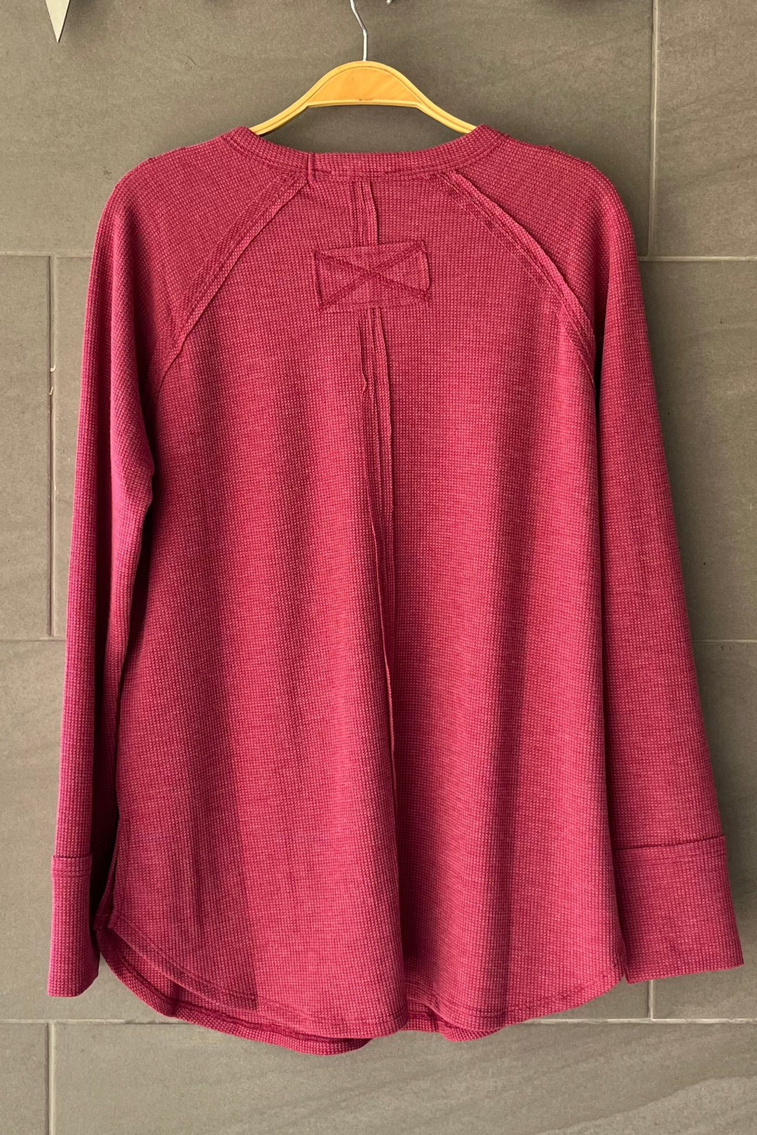Zen Relaxed Waffle Top (Cabernet)