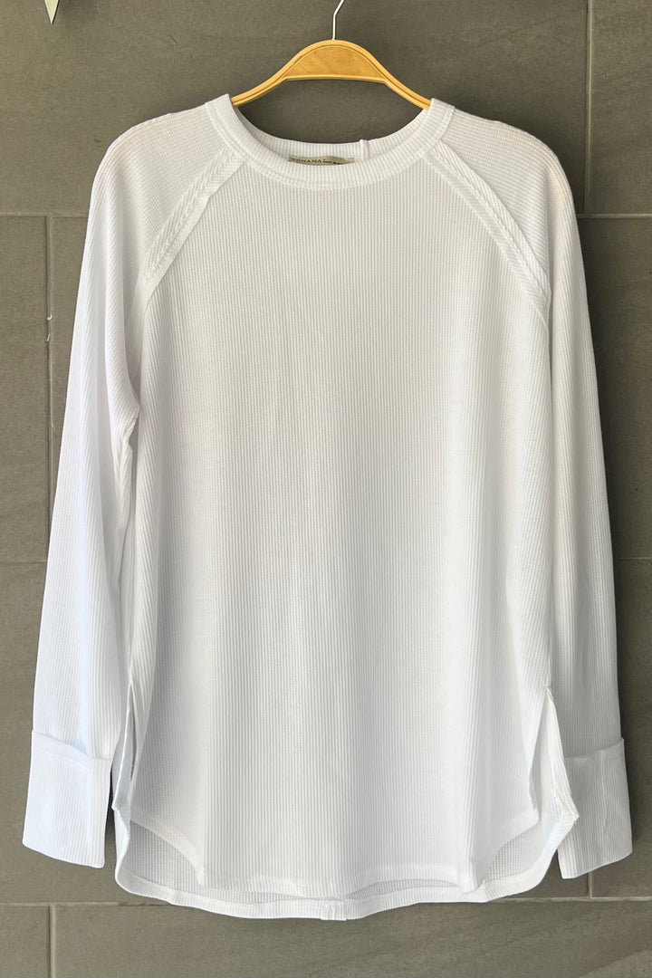 Zen Relaxed Waffle Top (White)