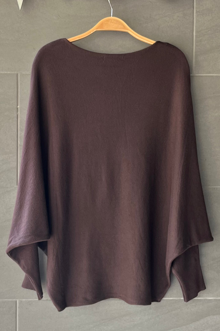 Meo Dolman Sweater (Dark Brown)
