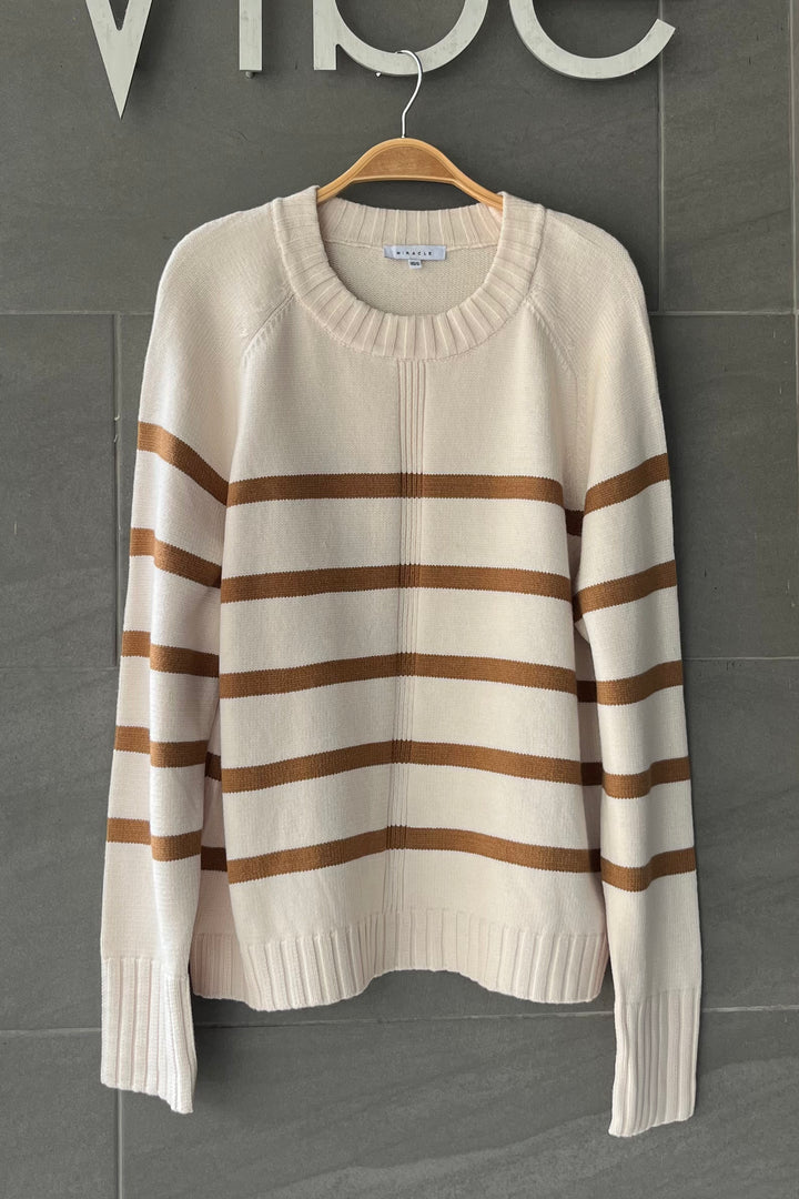 My Cozy Rowan Knit Sweater (Cream/Caramel)