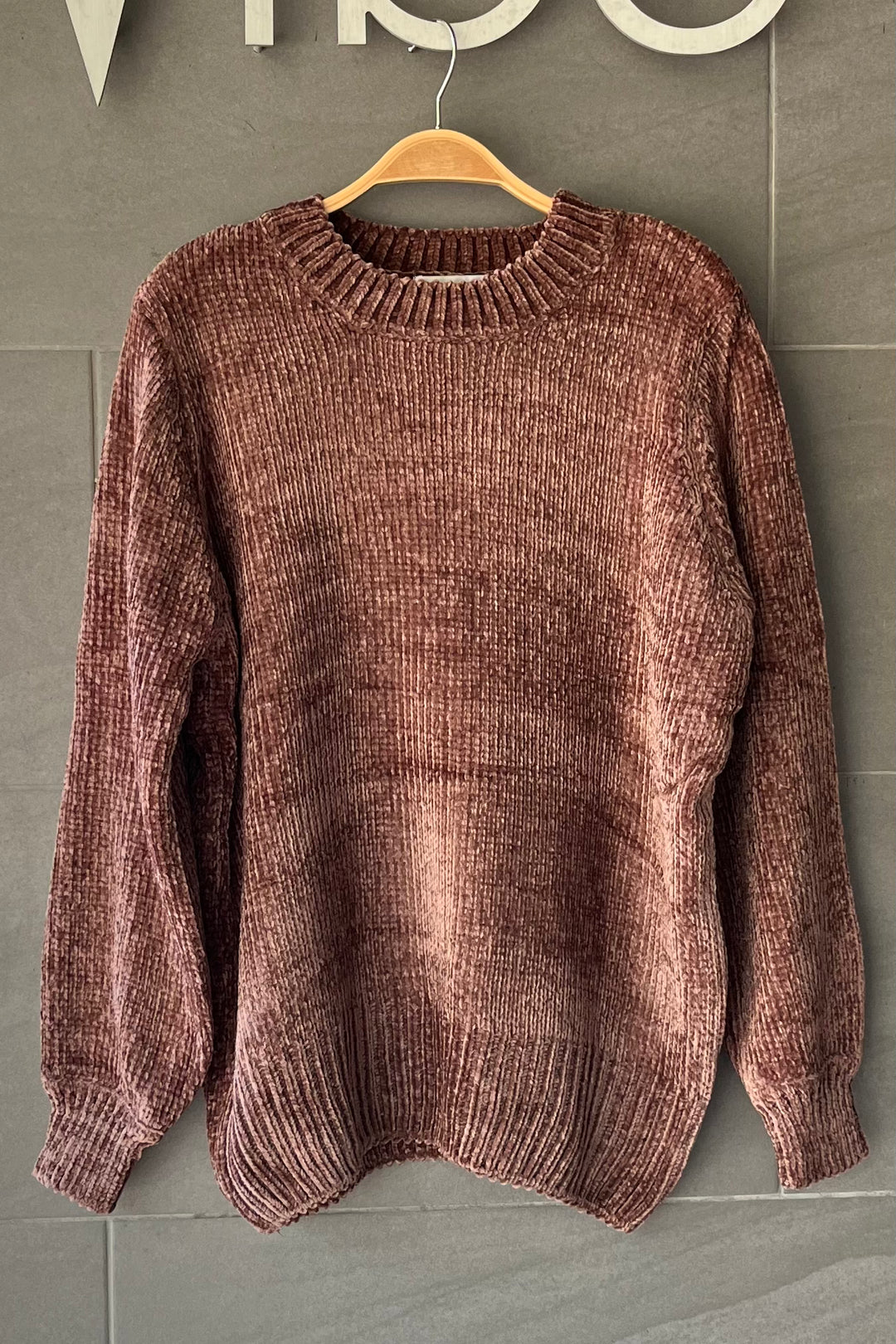 Zen Chenille Rib Sweater (Cedar Brown)