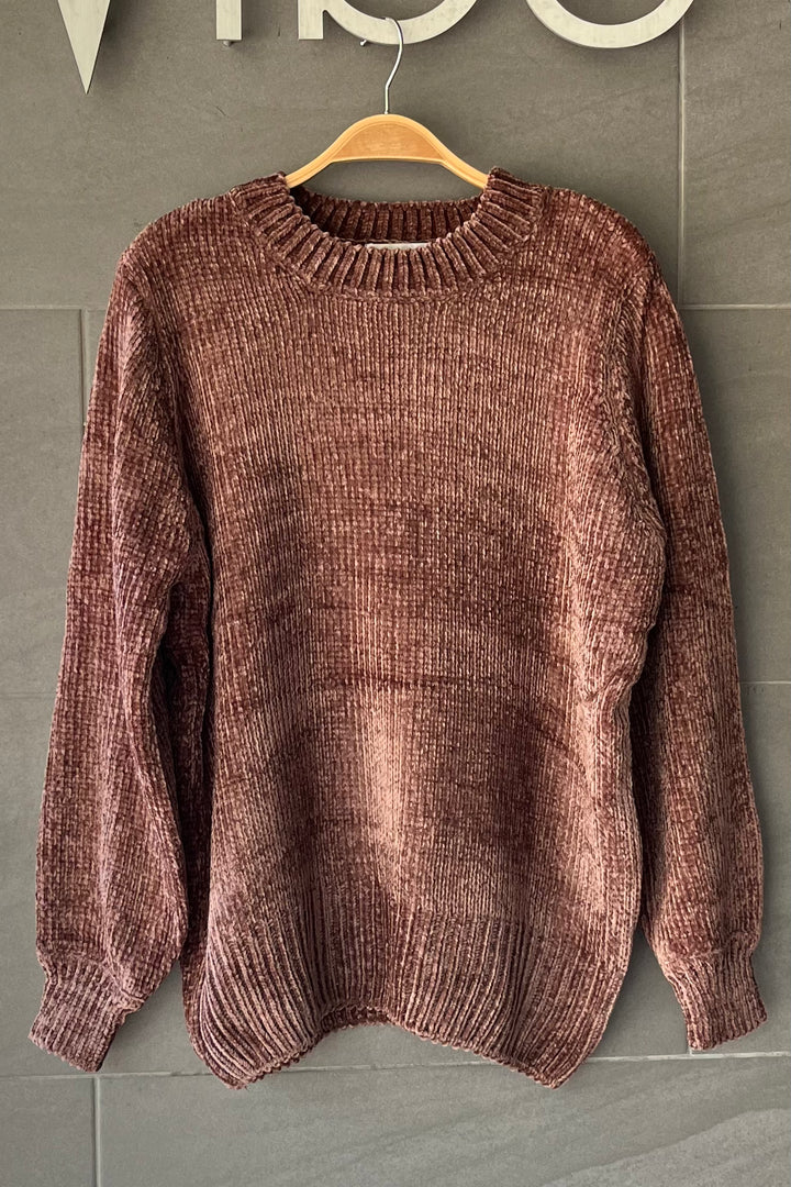 Zen Chenille Rib Sweater (Cedar Brown)