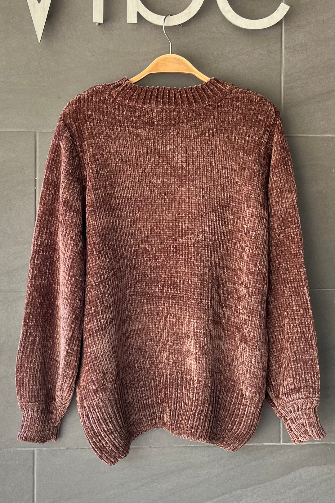Zen Chenille Rib Sweater (Cedar Brown)