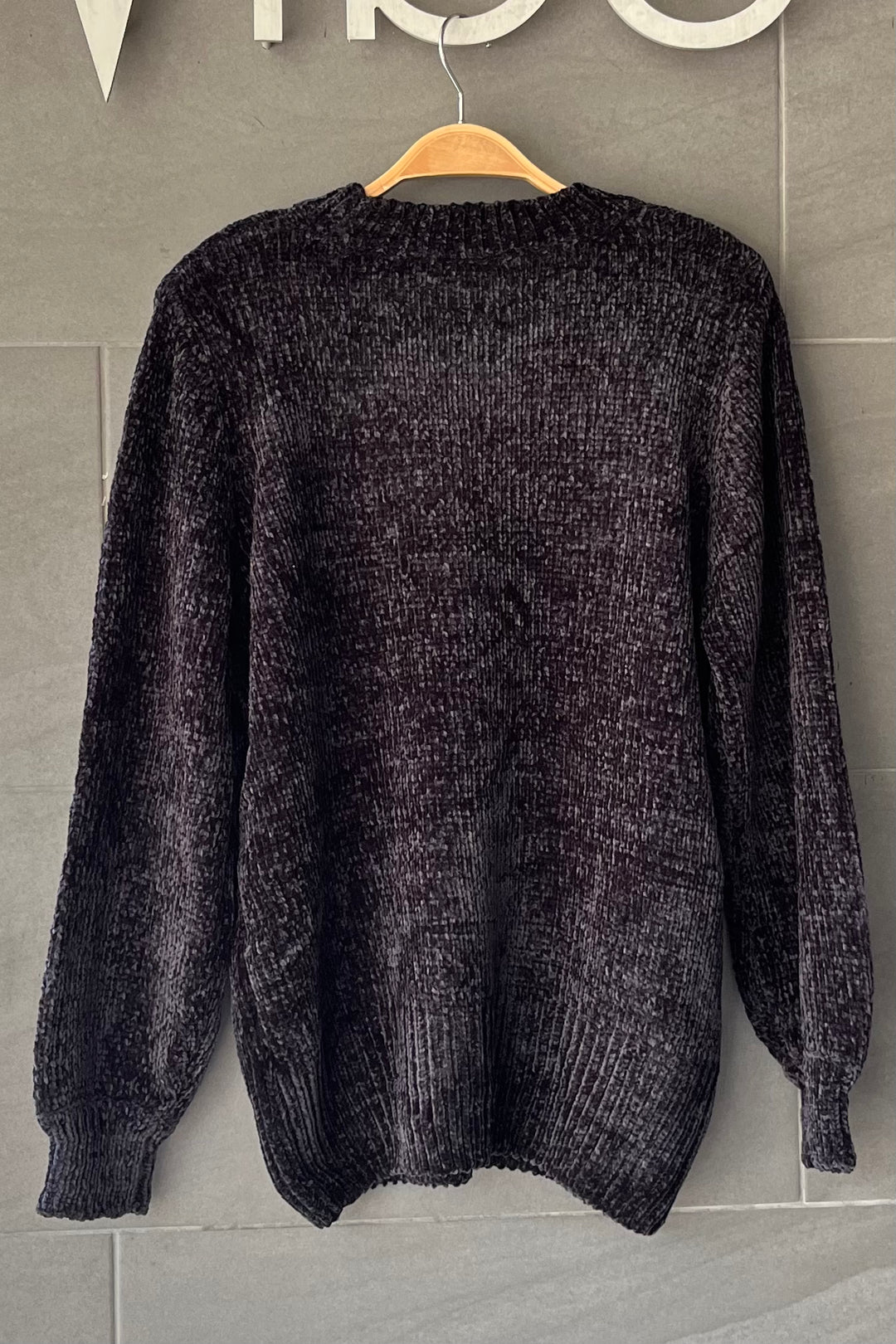 Zen Chenille Rib Sweater (Black)
