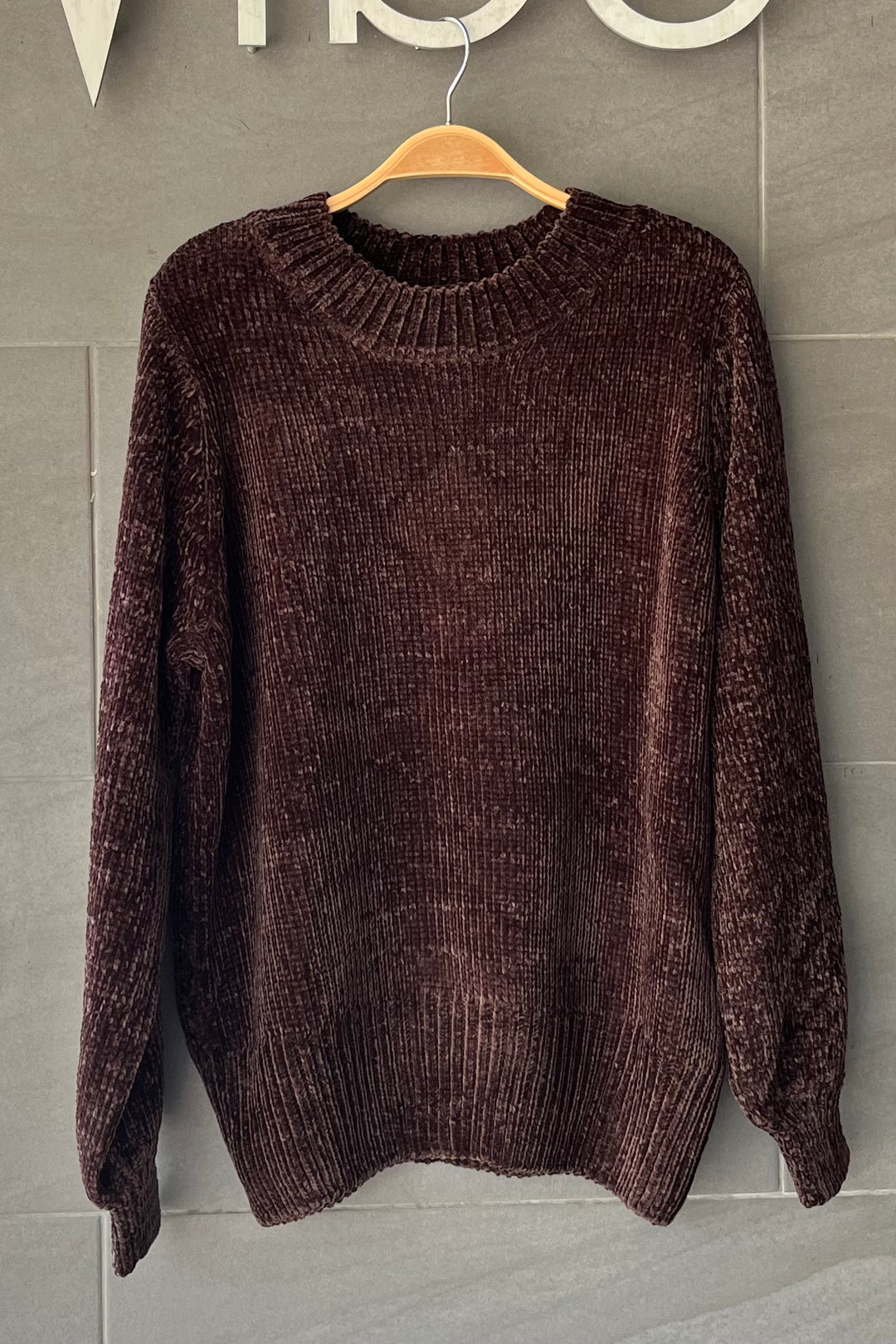 Zen Chenille Rib Sweater (Dark Roast)
