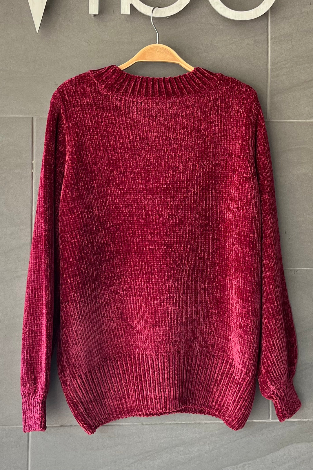 Zen Chenille Rib Sweater (Cabernet)