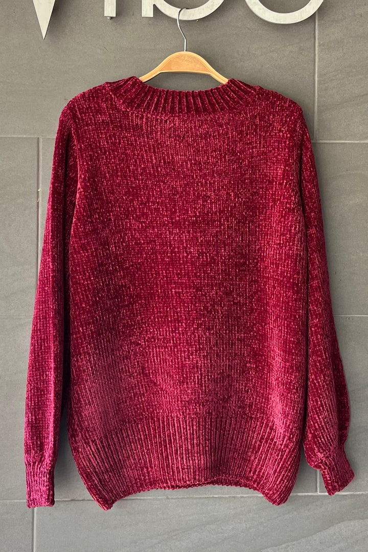 Zen Chenille Rib Sweater (Cabernet)