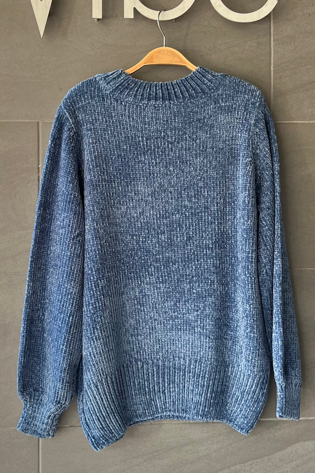 Zen Chenille Rib Sweater (Dusty Blue)