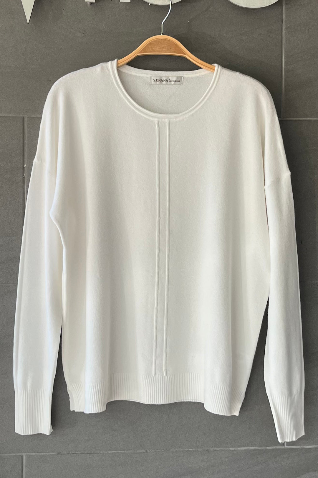 Zen Aubrey Knit Swearer (Ivory)