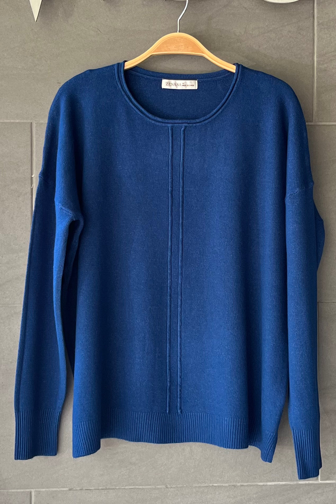 Zen Aubrey Knit Sweater (Light Navy)