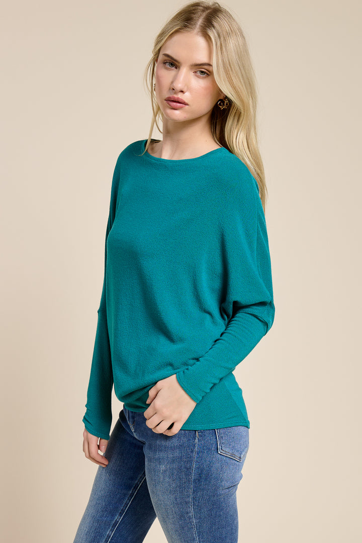 Jolie All Day Slouch Top (Peacock)