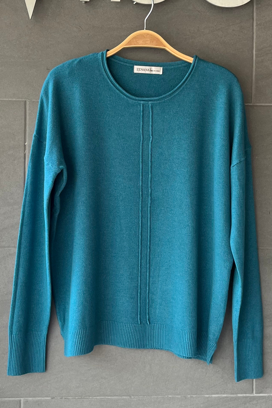 Zen Aubrey Knit Sweater (Ocean Teal)