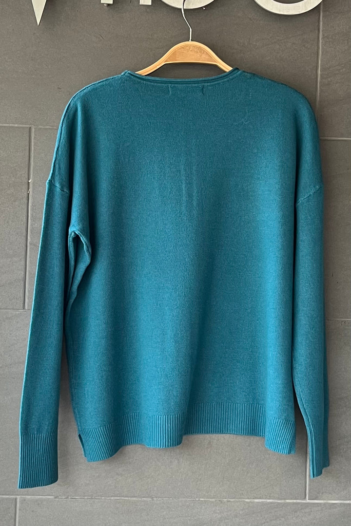 Zen Aubrey Knit Sweater (Ocean Teal)